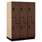 Salsbury Industries 2 Tier 'S' Designer Locker, 54"Wx76"Hx24"D, 6 Door, Mahogany 18-27364MAH - alternate 1